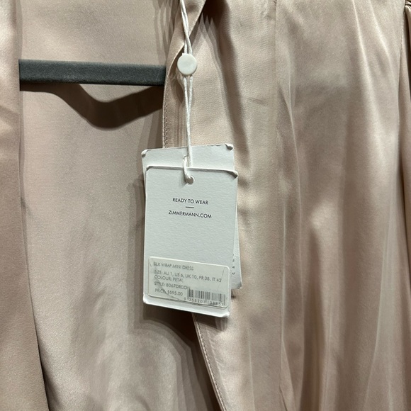 Zimmermann Blush Long Sleeve Wrap Dress NWT - Picture 4 of 5